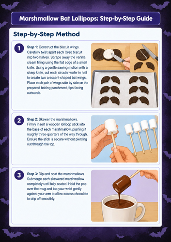 Halloween Marshmallow Bat Lollipop