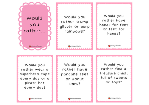 Would You Rather...? - Discussion Cards