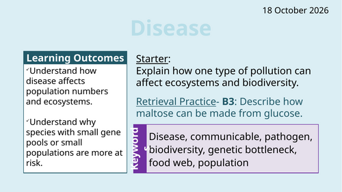OCR AAQ in Applied Science- Environmental Studies: Disease