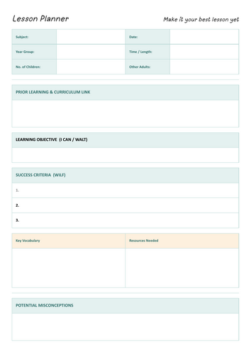 Lesson Planner