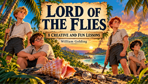 LORD OF THE FLIES - 8 CREATIVE AND FUN LESSONS  - SURVIVAL PLANS, ANALYSIS, INVESTIGATIONS, CAMPAIGN