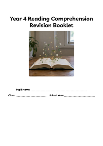 Year 4 Reading Comprehension Revision Booklet | PiRA-Style Practice | Full Year
