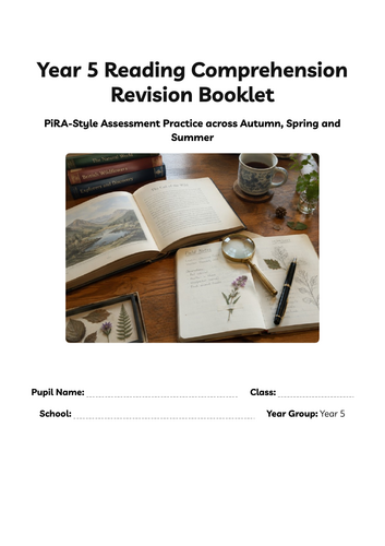 Year 5 Reading Comprehension Revision Booklet | PiRA-Style | Autumn, Spring & Summer