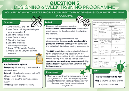 L3 Sport Unit 2 Fitness Training Revision Placemat QUESTION 5