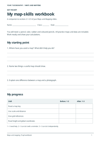 Year 7 Maps and Mapping Workbook