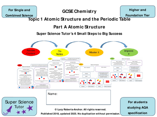 AQA GCSE Chemistry Revision Guide with Exam Questions by Topic for SEN and SEMH