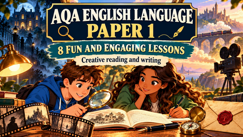 AQA - ENGLISH LANGUAGE PAPER 1 - FUN AND ENGAGING LESSONS X 8 TO SUPPORT PAPER 1