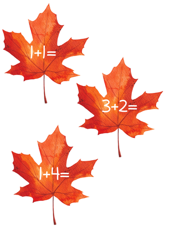 Autumn Maths Addition Leaves