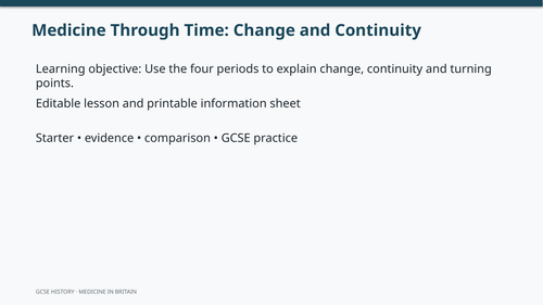 Medicine Through Time: Change and Continuity