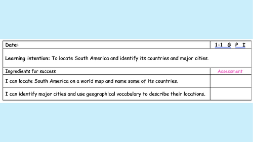 Year 6 Geography: South America – Countries, Capital Cities, Equator & Tropic of Capricorn