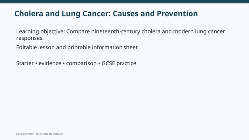 Cholera and Lung Cancer: Causes and Prevention