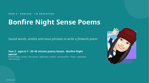 Bonfire Night Sense Poems | Year 2 English PowerPoint Lesson