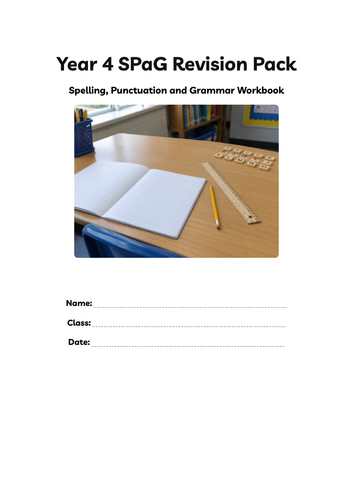Year 4 SPaG Revision Booklet | KS2 Grammar, Punctuation & Spelling Practice