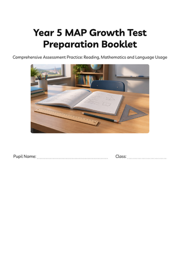 Year 5 MAP Growth Test Preparation Booklet | Reading, Maths & Language | 55–60 Pages