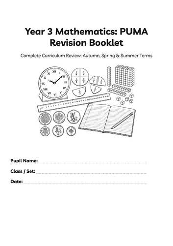 Year 3 PUMA-Style Maths Revision Pack | Autumn, Spring & Summer
