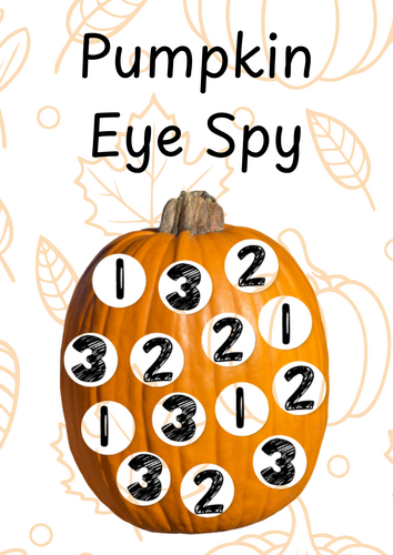 Pumpkin Number Recognition Eye Spy