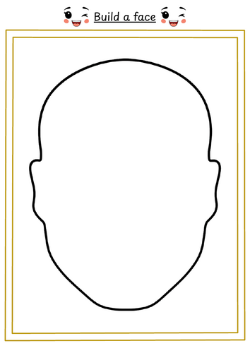 Build a face template - cut and stick