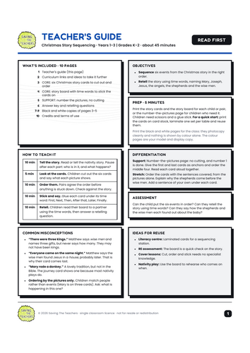 Christmas Story Sequencing Cards | KS1 Nativity Retelling