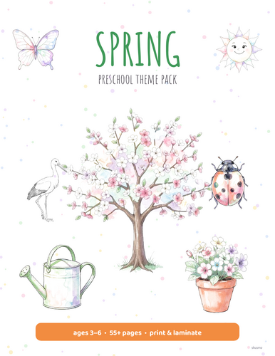 Spring Theme Pack EYFS: Picture Cards, Memory, Bingo, Nature Hunt, Colouring