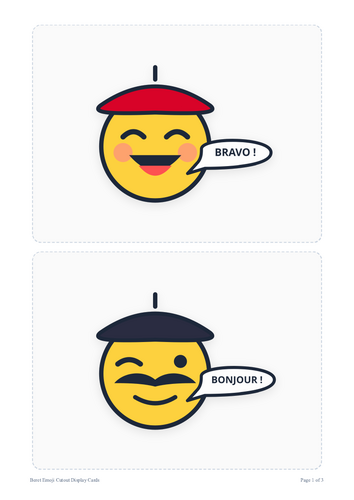 French display emojis