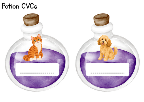 Potion CVC writing activity