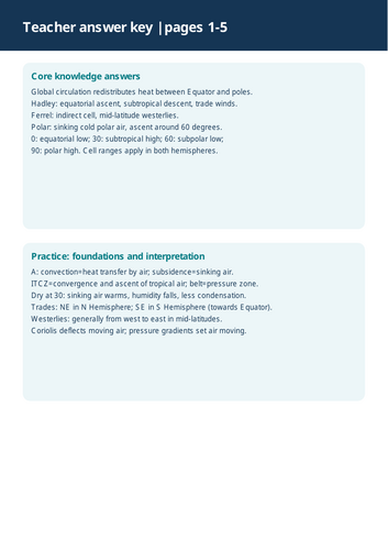 GCSE & IGCSE Geography – Global Atmospheric Circulation | Revision Workbook, Diagrams & Exam Practic