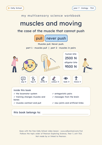 Muscles and moving - KS3 Dyslexia-Friendly Workbook (7Cd)