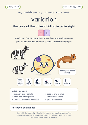 Variation - KS3 Dyslexia-Friendly Workbook (7Da)