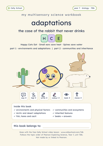 Adaptations - KS3 Dyslexia-Friendly Workbook (7Db)