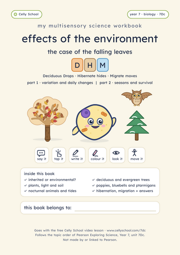 Effects of the environment - KS3 Dyslexia-Friendly Workbook (7Dc)