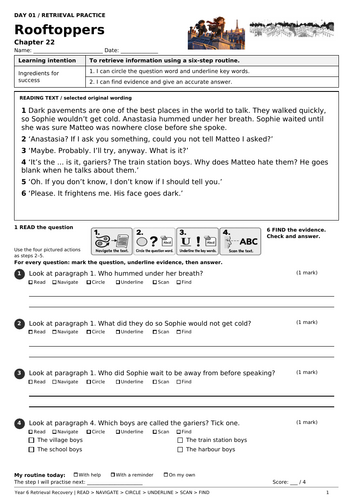 Year 6 Reading Retrieval Recovery – 15 Days of SATs-Style Practice