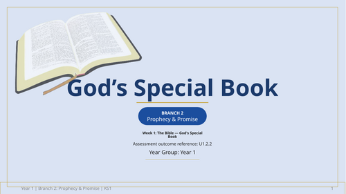 Branch 2/RE/Week 1/Year 1/Prophecy and Promise/The Bible-God's Special Book/Slides
