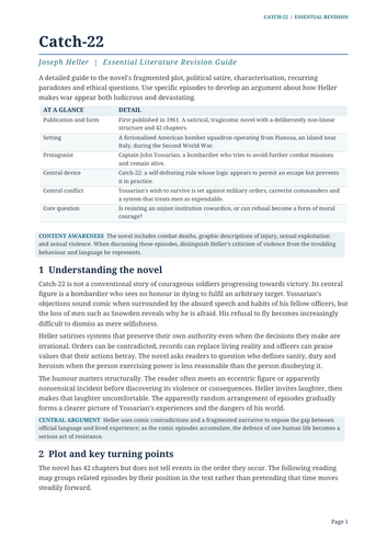Catch-22 – Joseph Heller – Essential Literature Revision Guide