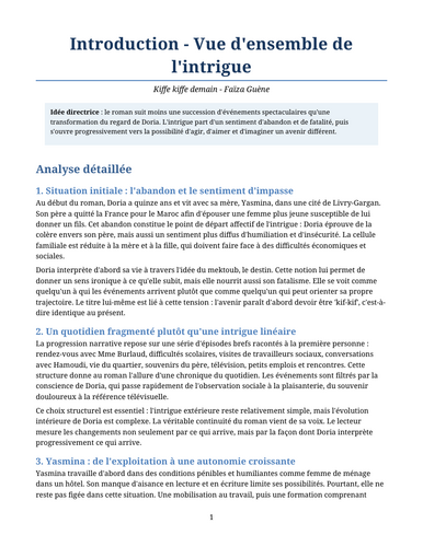 Kiffe kiffe demain – Faïza Guène – Plot Overview