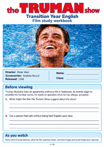 The Truman Show – TY Film Study Workbook