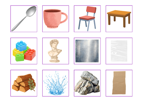 Object or Material? - Picture Sorting Activity