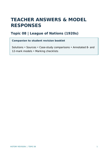 League of Nations: Aims, Structure and Successes (1920–1930) | GCSE, IGCSE & IB MYP History Revision