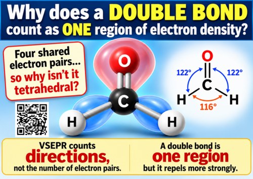 Why Does a Double Bond Count as One Electron Region? | VSEPR | A-Level Chemistry