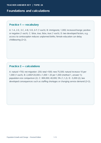 GCSE & IGCSE Geography – Population Growth and Change | Revision Workbook, Case Studies & Exam Pract