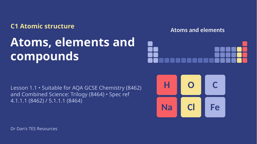 FREE C1.1 Atoms Elements and Compounds AQA 8462 and 8464