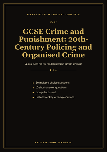 GCSE Crime and Punishment: Modern Period Quiz