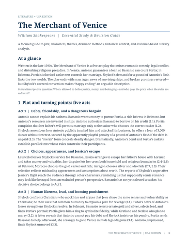 The Merchant of Venice – William Shakespeare – Essential Guide