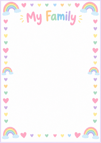 My Family – EYFS Family Portrait Drawing Sheet
