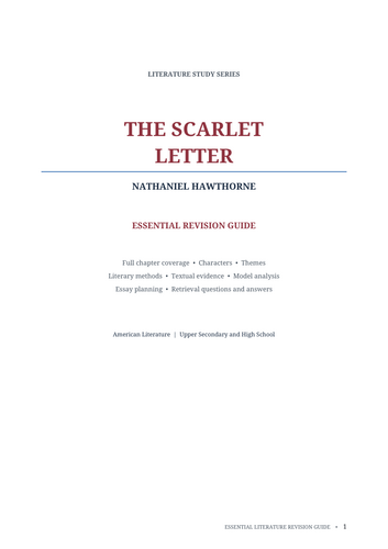 The Scarlet Letter – Nathaniel Hawthorne – Essential Guide