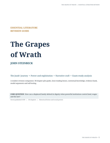The Grapes of Wrath – John Steinbeck – Essential Guide