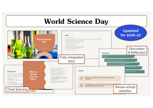 World Science Day Assembly | KS1 & KS2 | Updated for 2026-27