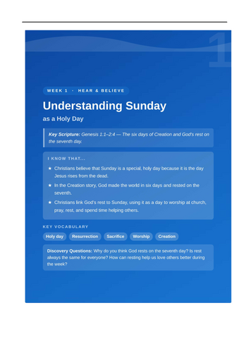 YEAR 3/Branch 2/RE/Prophecy and Promise/WEEK 1/Worksheets