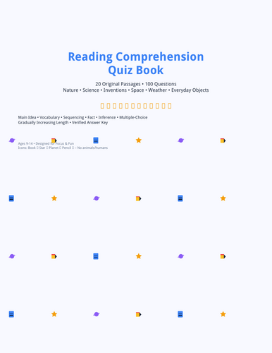 Reading Comprehension Quiz Book