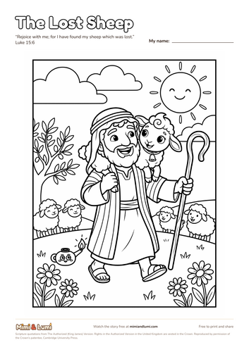 The Lost Sheep printables for EYFS and KS1