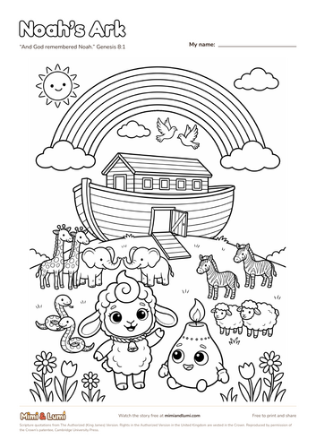 Noah's Ark printables for EYFS and KS1